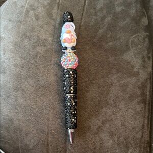 Glittery Black and Multicolor Decorative Pen